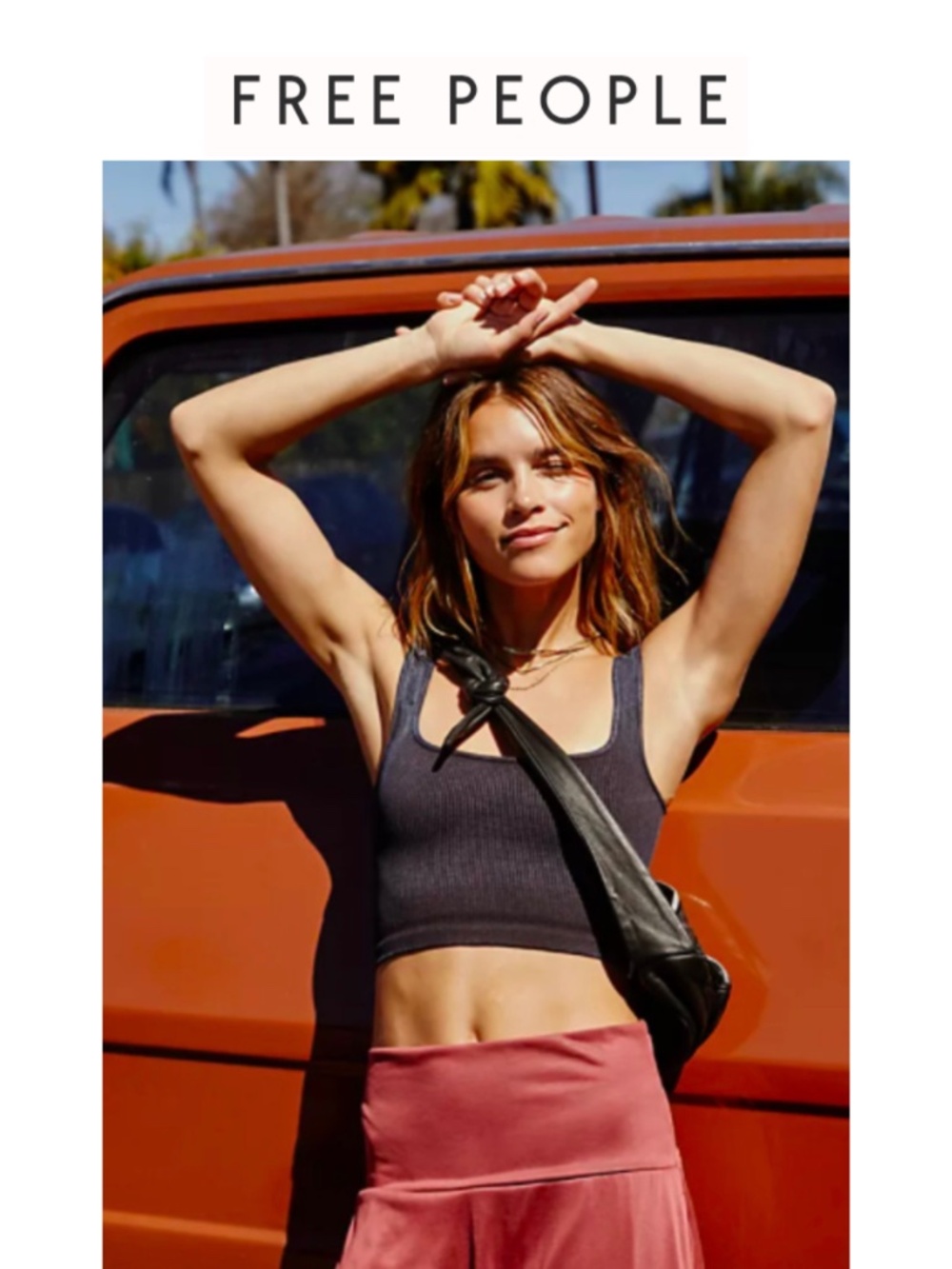 Free People Happiness Runs Square Neck Crop